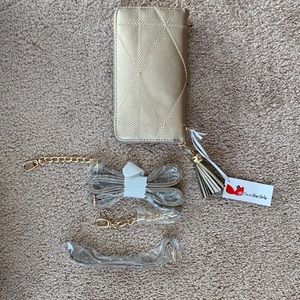 rose gold clutch/wristlet purse